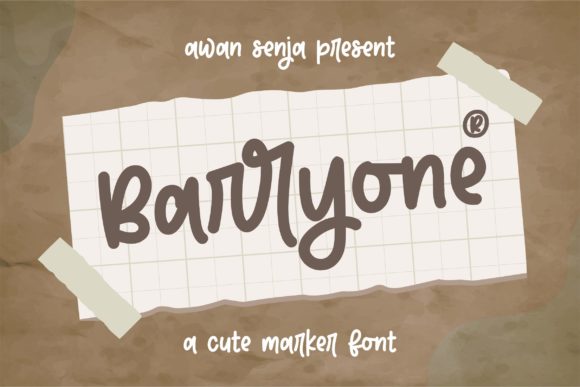 Barryone Font: Authentic Handwritten Charm for Makers