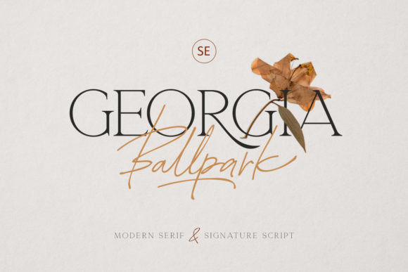 Georgia Ballpark Font: Elegant Serif & Script for Makers