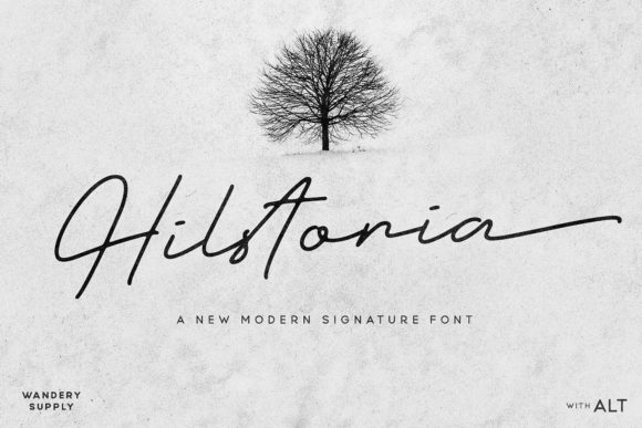 Hilstoria Font: Elevate Digital Campaigns with Classic Script