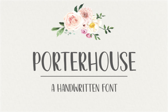 Porterhouse Font: A Handwritten Typeface for Editorial Design