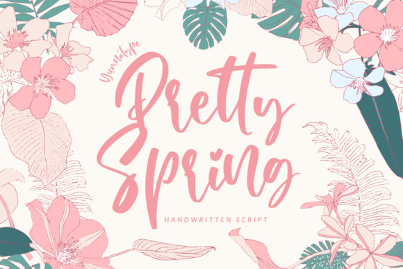 Pretty Spring: An Elegant Handwritten Font for Web Design